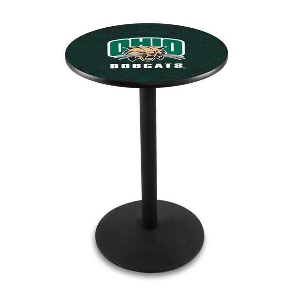 Holland Bar Stool Co 36" Blk Wrinkle Ohio University Pub Table L214B3628UnivOH - main